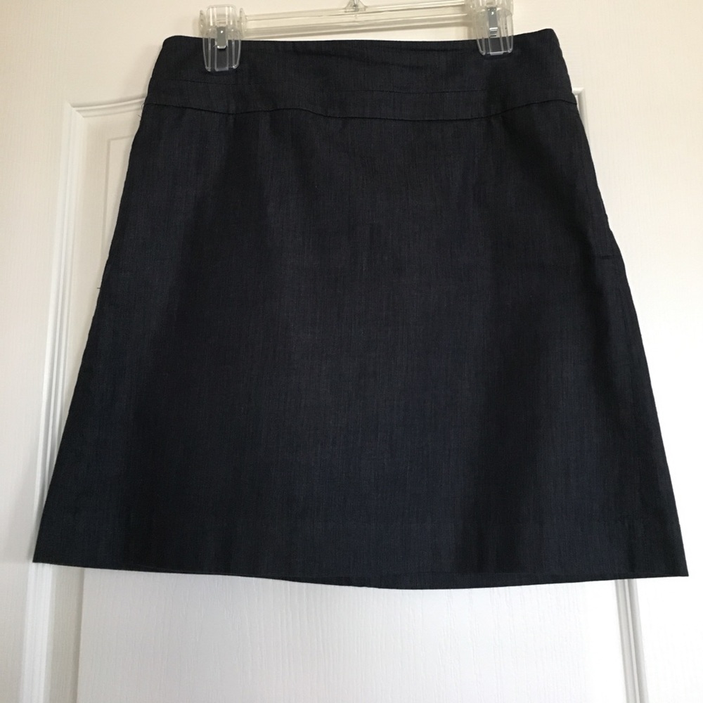 A-line denim skirt