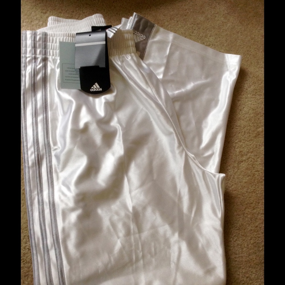 White adidas dazzle pant