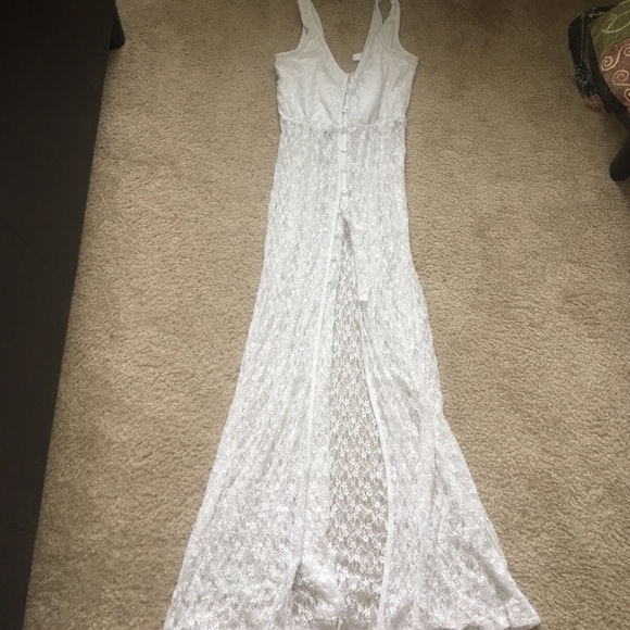 Mimi Chica Tops - Sheer White Festival Top