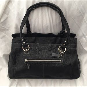 Coach black leather purse