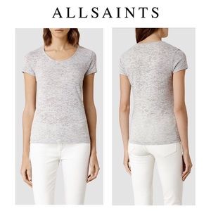 All Saints Briar Devo Tee in Cloud All Saints Briar Devo Tee in Cloud