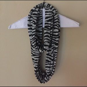 Zebra Print Infinity Scarf