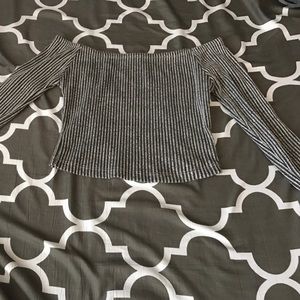 Off shoulder crop top