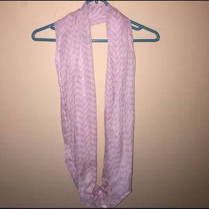 Spring Pink & White chevron scarf