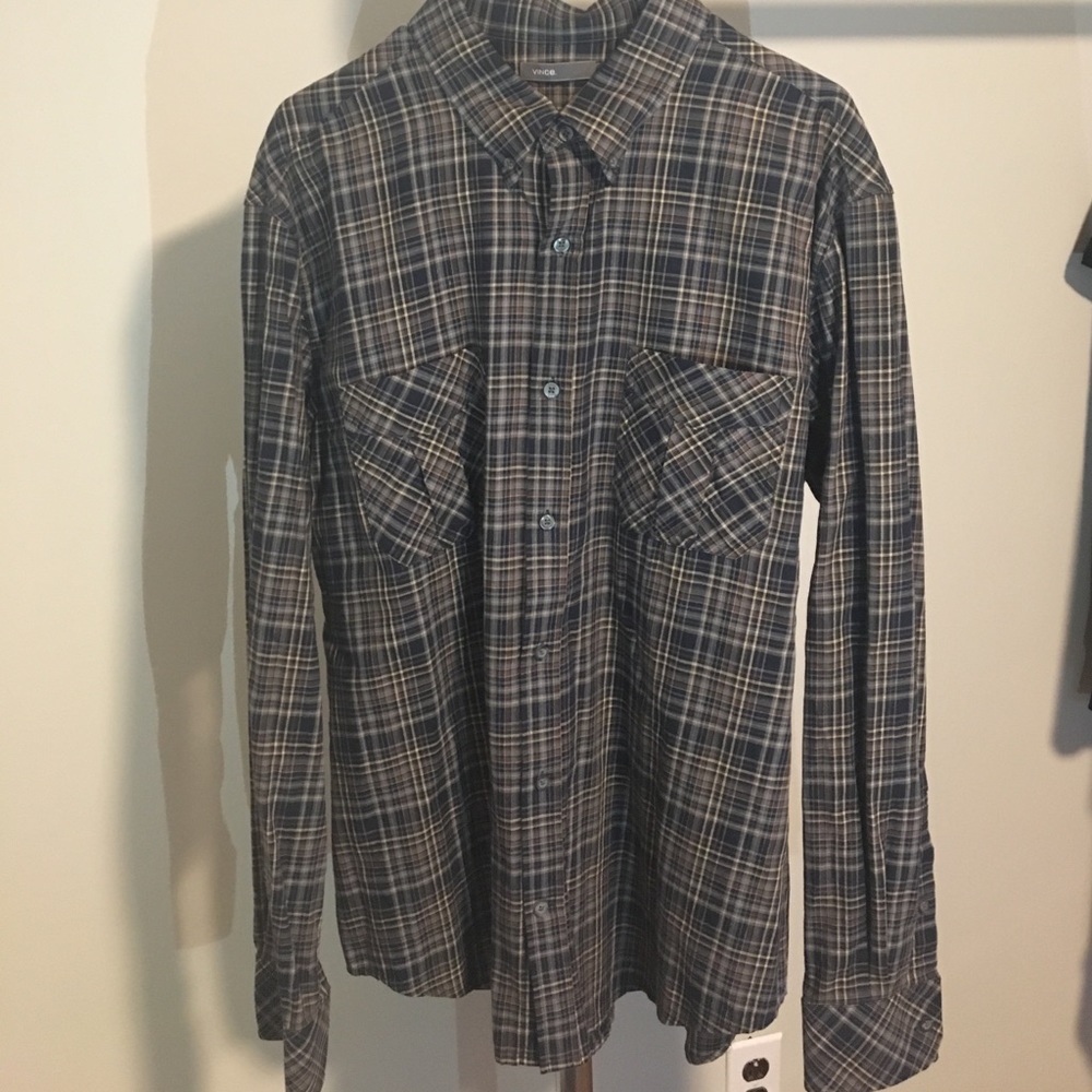 Mens Vince Button Down Shirt
