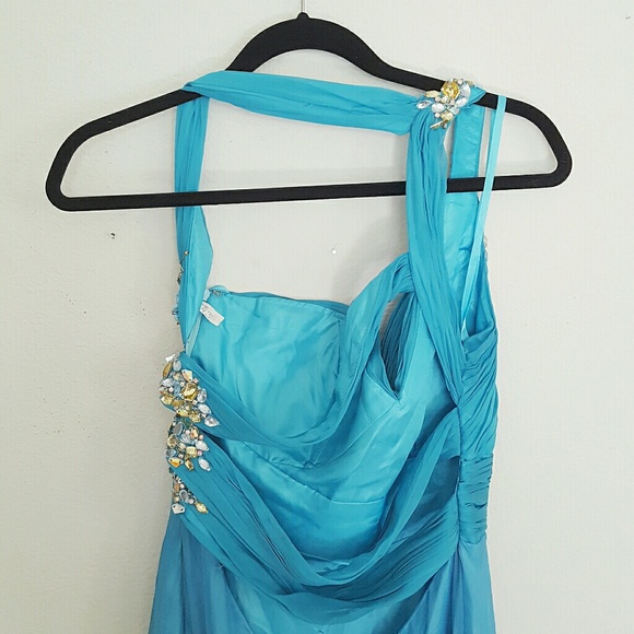 CAMILLE LA VIE blue and pink embellished dress - Picture 3 of 4