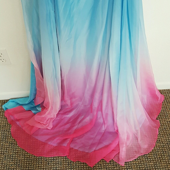 CAMILLE LA VIE blue and pink embellished dress - Picture 4 of 4