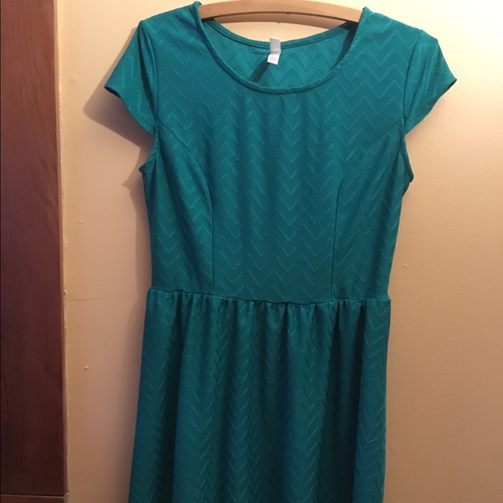 Green dress medium skater style