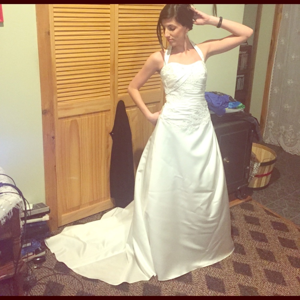 David's bridal wedding dress practically brand new