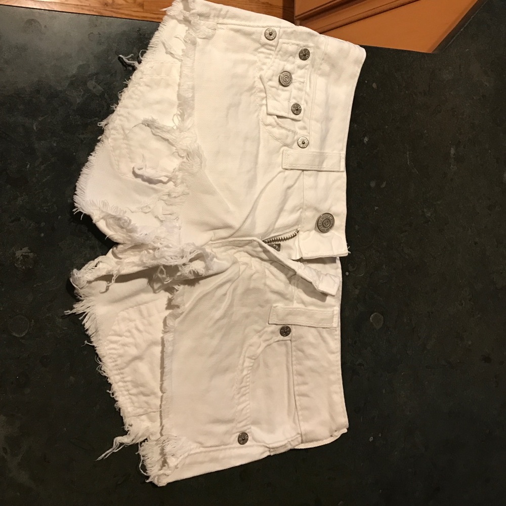 True Religions Joey Cut Off Jean Shorts