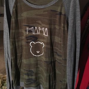 Boutique "mama bear" raglan style top