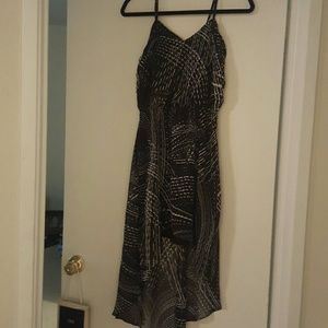 Express black and white patterned dress