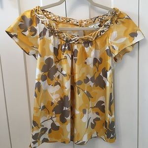 Banana Republic - yellow floral blouse