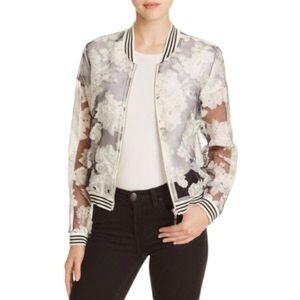Sheer Floral BOMBER JACKET