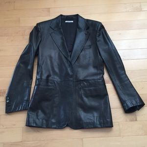 Yves Saint Laurent leather blazer