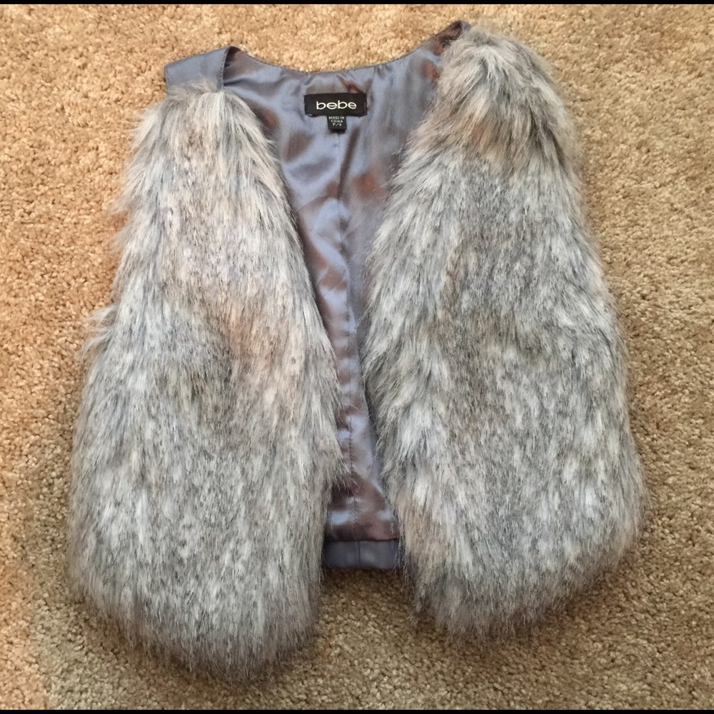 bebe Feather Vest