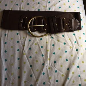 Elastic and Leather Waist Belt