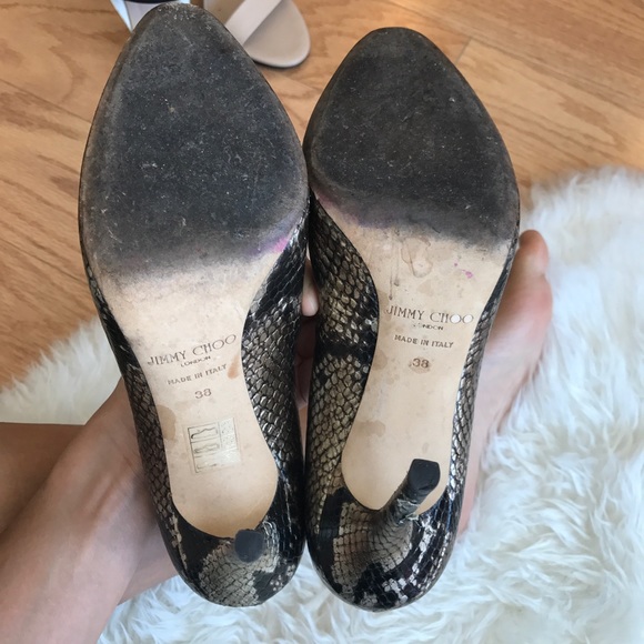 jimmy choo snakeskin print heels - Picture 2 of 6
