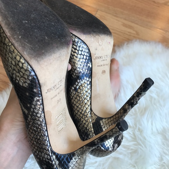 jimmy choo snakeskin print heels - Picture 3 of 6