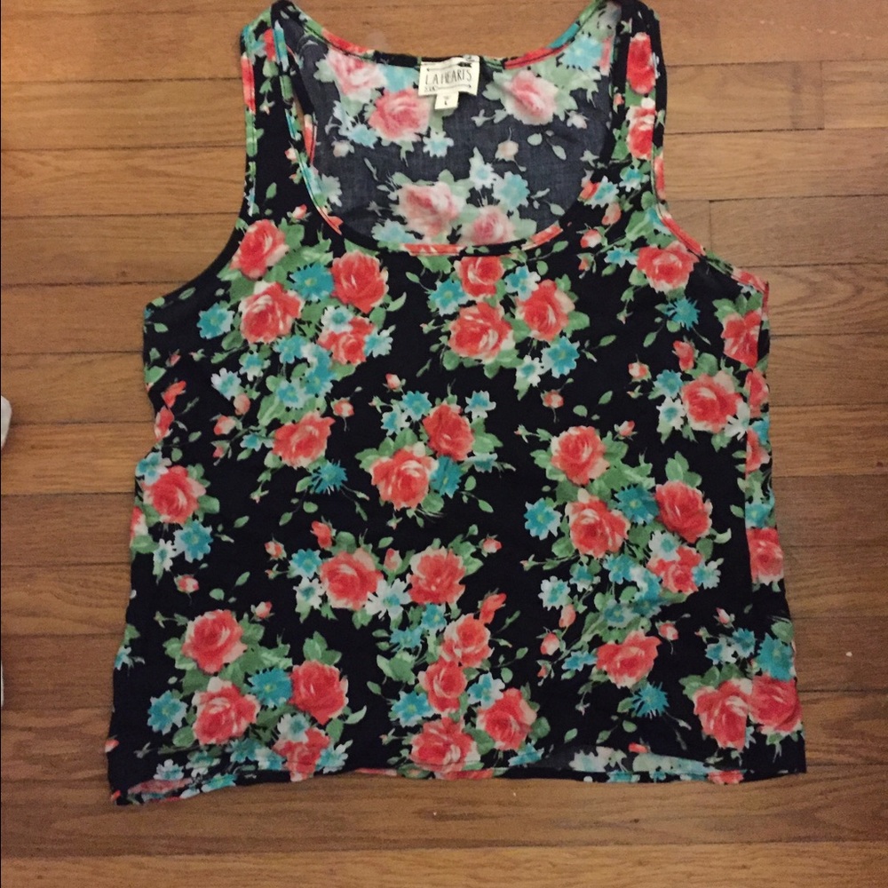 Pac Sun Womens floral tank Large