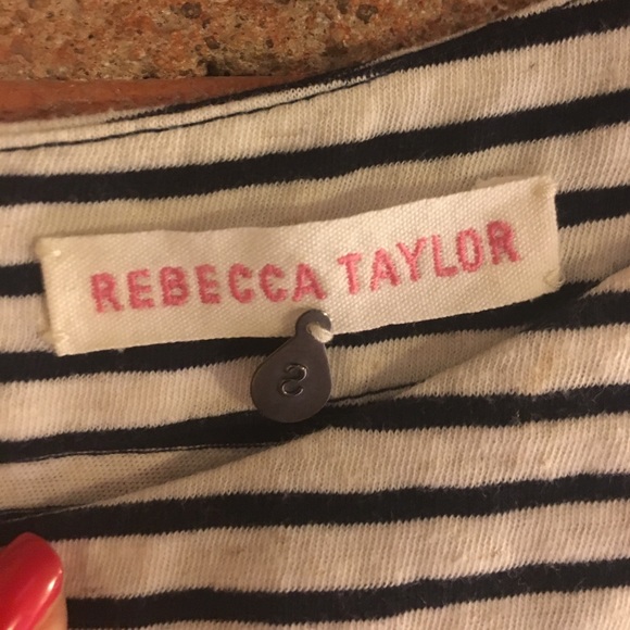 Rebecca Taylor blue striped peplum shirt small - Picture 5 of 6