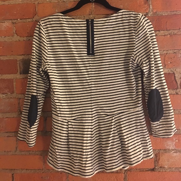 Rebecca Taylor blue striped peplum shirt small - Picture 6 of 6