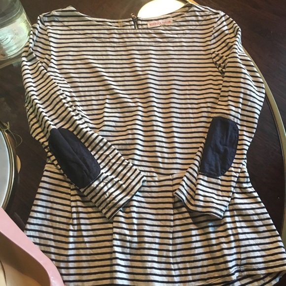 Rebecca Taylor blue striped peplum shirt small - Picture 2 of 6
