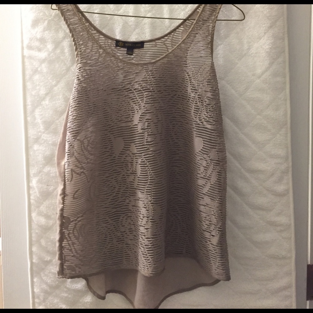 THE LIMITED Grey floral tank