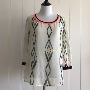 Sheer long sleeve top