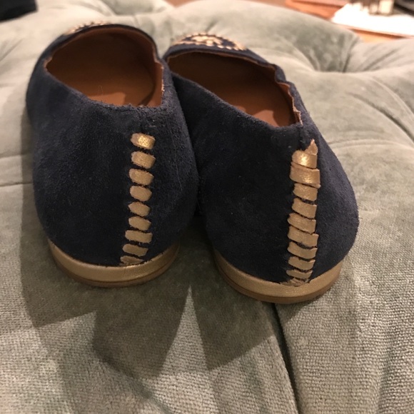 Jack Rogers Navy Suede Flats - Picture 4 of 4