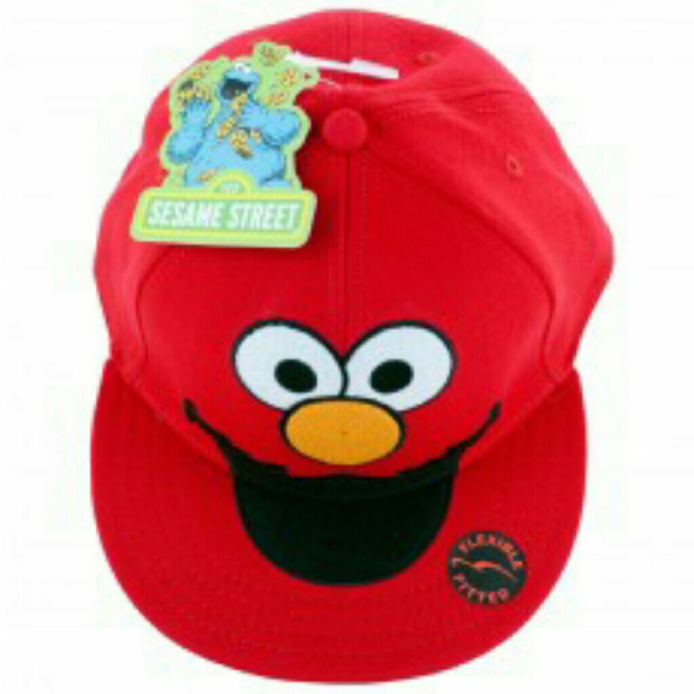 Flexible fit elmo hats in lots of 6