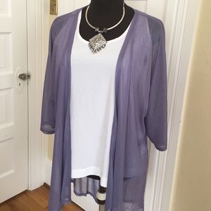 LuLaRoe Lindsay Sheer Lavender kimono