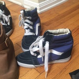 Vans wedge tennis shoes