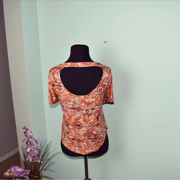 Adorable Orange Tie Dye Blouse - Picture 2 of 2