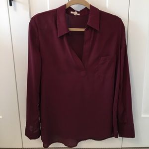 Pleione long sleeve blouse - dark fuschia