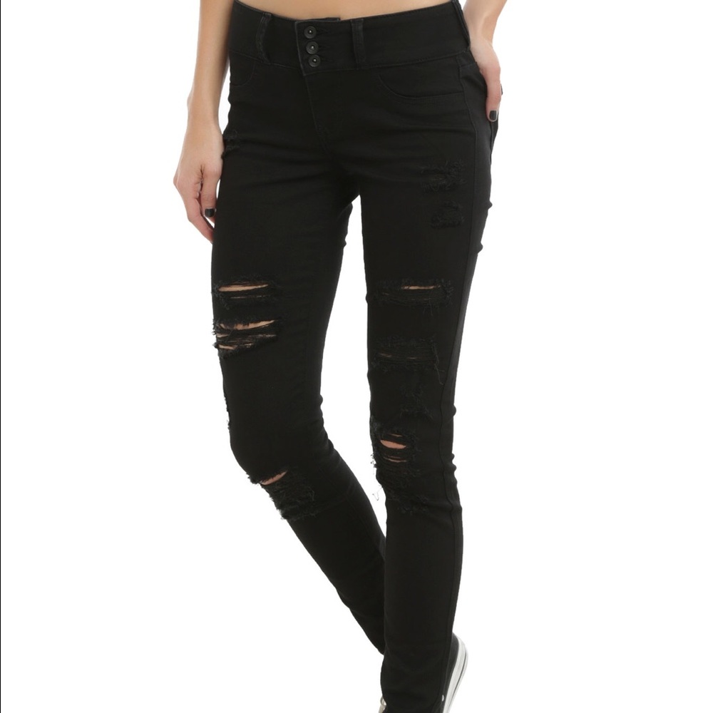 Destructed Skinny Jeans (Size: 19)