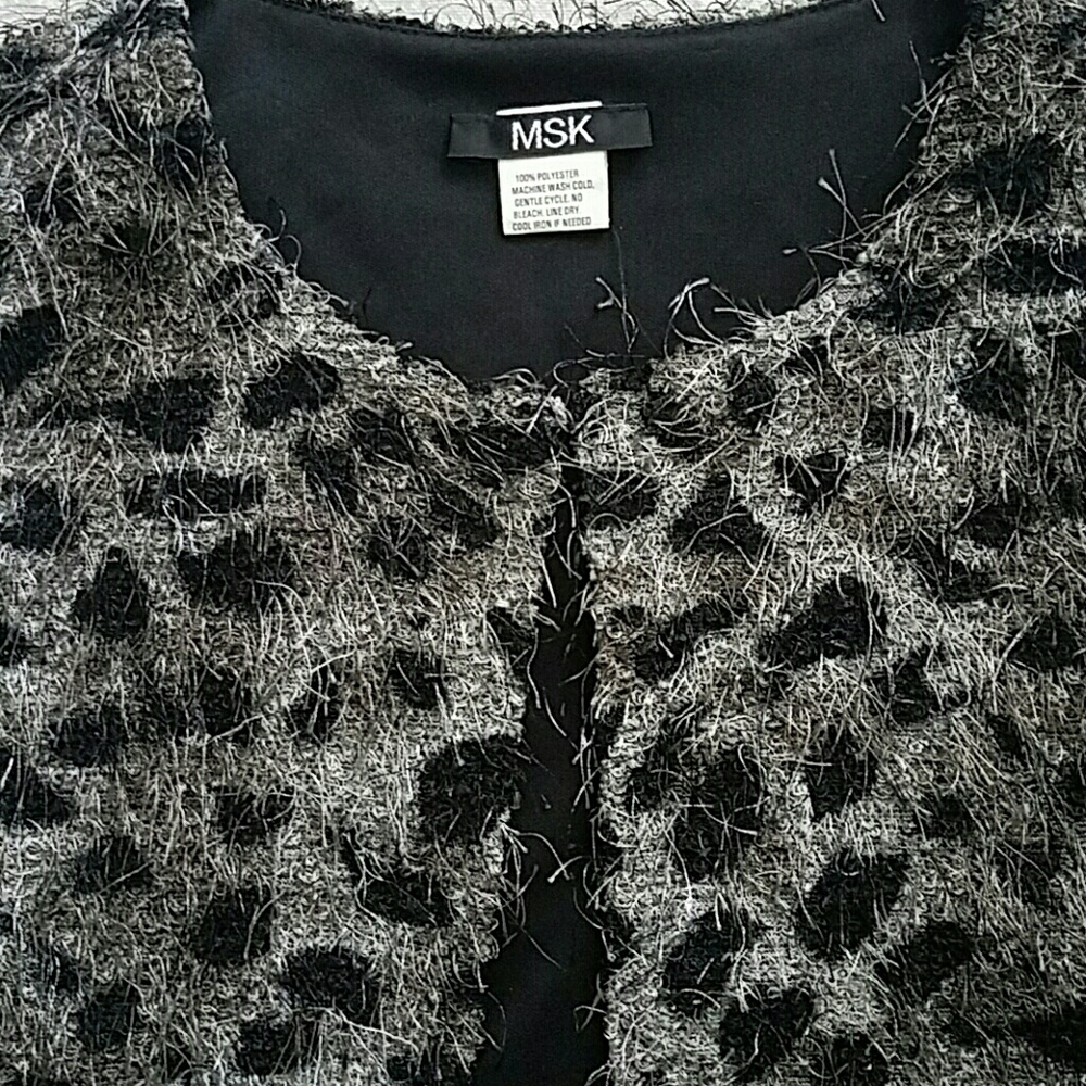 MSK Animal Print Cropped Jacket. - Picture 6 of 8