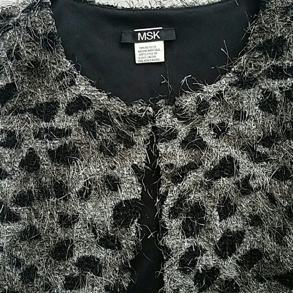 MSK Animal Print Cropped Jacket. - Picture 6 of 8