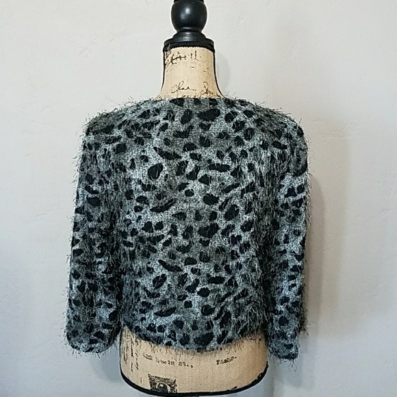 MSK Animal Print Cropped Jacket. - Picture 3 of 8