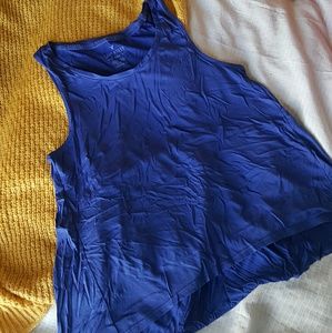 Soft and sexy hi-lo royal blue tank