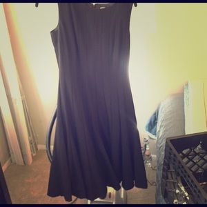 Calvin Klein pleated black dress