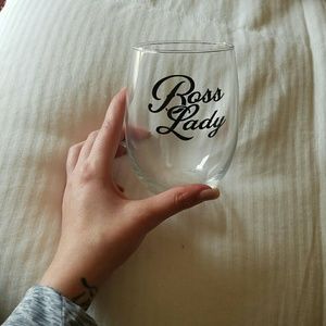 Boss lady wine glass
