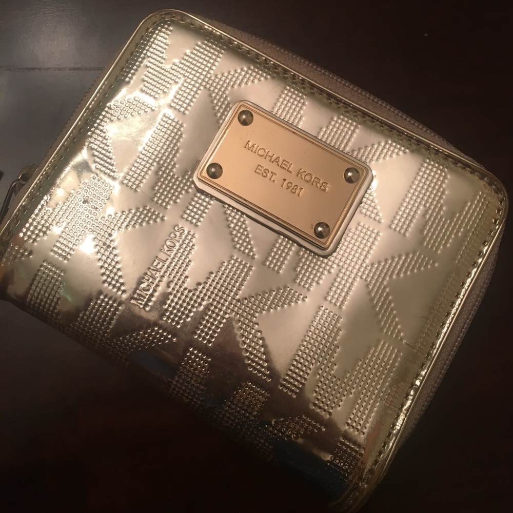 Gold Michael Kors wallet