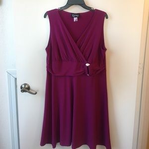 Plum A-Line Stretch Dress