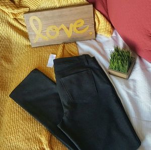 Straight cut charcoal business pants