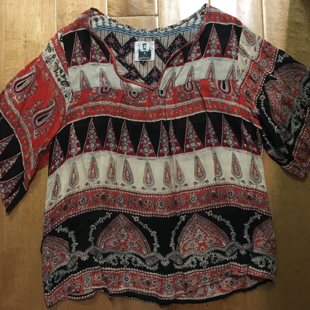 LF Furst of a Kind vintage scarf tunic