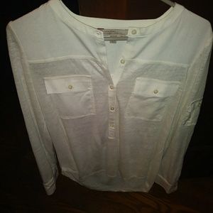 Banana Republic White Long Sleeve Small