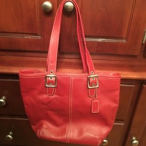 COACH Deep Red Leather Purse