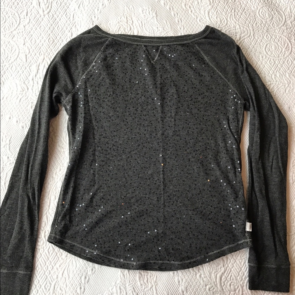 Sequin long sleeve tee
