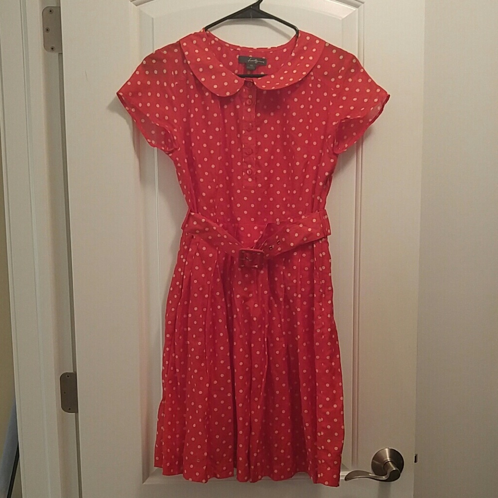 Red Yellow Polkadot Dress F21